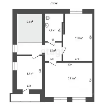 Таунхаус в Архангельская область, Вельск ул. Первого Мая, 62А (83 м)