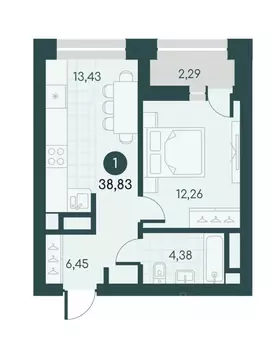 1-к кв. Курганская область, Курган Малиновые высоты жилой комплекс ...