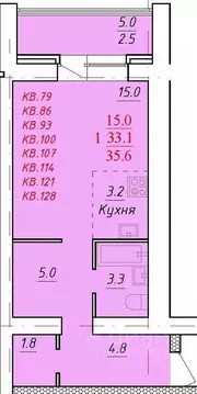 1-к кв. Алтайский край, Новоалтайск Индустриальная ул., 18 (35.6 м)