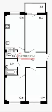 3-к кв. Севастополь ул. Токарева, 3 (73.3 м)