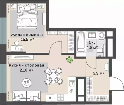 1-к кв. Свердловская область, Екатеринбург Эльмаш жилрайон, Изумрудный ...