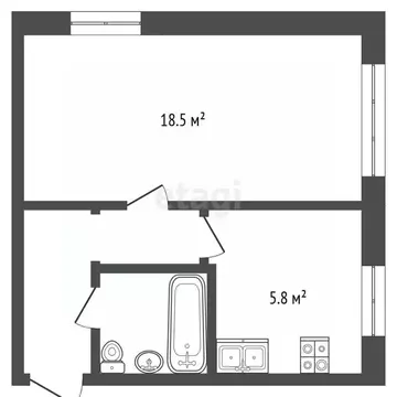 1-к кв. Челябинская область, Челябинск просп. Победы, 162 (30.5 м)