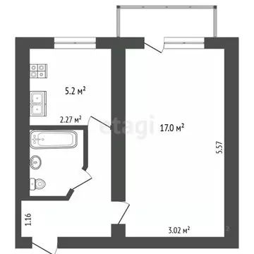 1-к кв. Ставропольский край, Пятигорск Московская ул. (31.9 м)