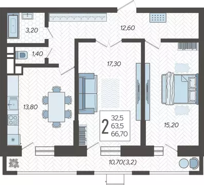 2-к кв. Краснодарский край, Краснодар 9-й километр мкр, ул. ...