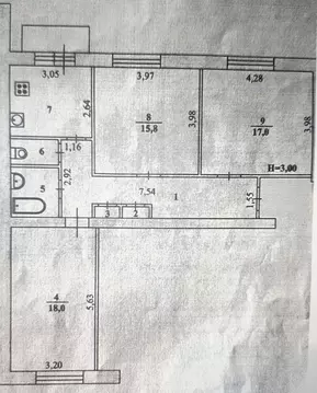 3-к кв. Волгоградская область, Волгоград просп. Имени В.И. Ленина, 22А ...