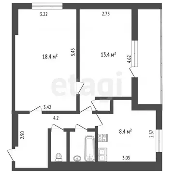 2-к кв. Московская область, Балашиха Советская ул., 13А (54.0 м)
