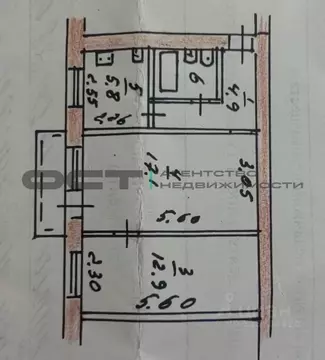 2-к кв. Тульская область, Тула ул. Кутузова, 104 (43.7 м)