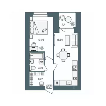 1-к кв. Ярославская область, Ярославль пос. Павловский, Волга-Лайф ...