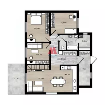 Дом в Ярославская область, Ярославский муниципальный округ, д. ...