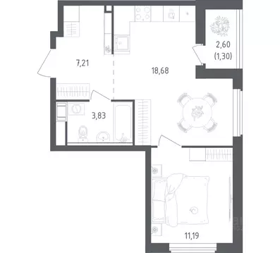 1-к кв. Ленинградская область, Всеволожский район, Свердловское ...