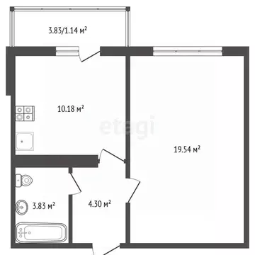 1-к кв. Краснодарский край, Анапа ул. Адмирала Пустошкина, 22к7 (37.0 ...