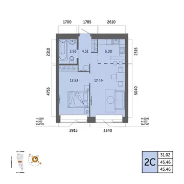 2-к кв. Башкортостан, Уфа Зеленая Роща жилрайон, Урбаника жилой ...