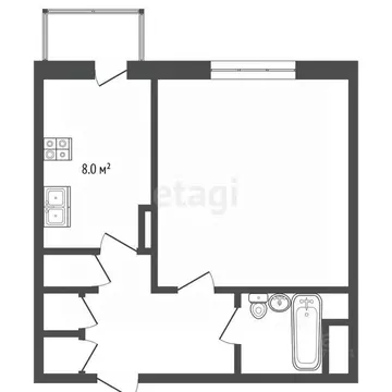 1-к кв. Ямало-Ненецкий АО, Новый Уренгой Мирный мкр, 6/1 (37.6 м)