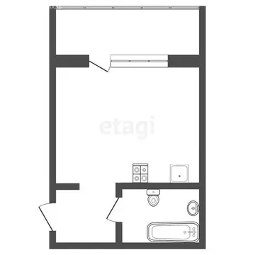 Квартира-студия: Тюмень, Комбинатская улица, 54к2 (24.6 м)