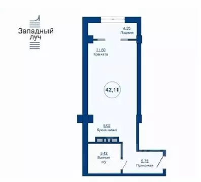 1-к кв. Челябинская область, Челябинск ул. Энгельса, 5 (42.11 м)