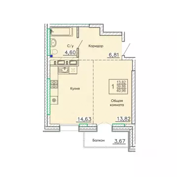 1-к кв. Бурятия, Улан-Удэ Энергетик мкр,  (40.96 м)