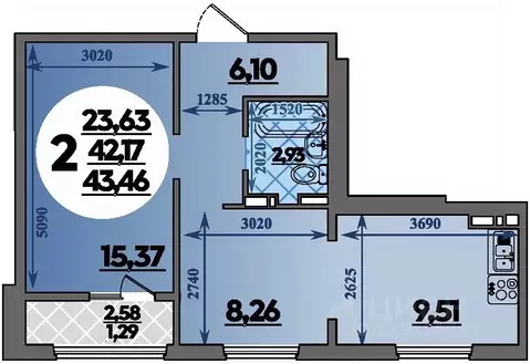 2-к кв. Краснодарский край, Краснодар пос. Березовый, Молодежный-2 ...