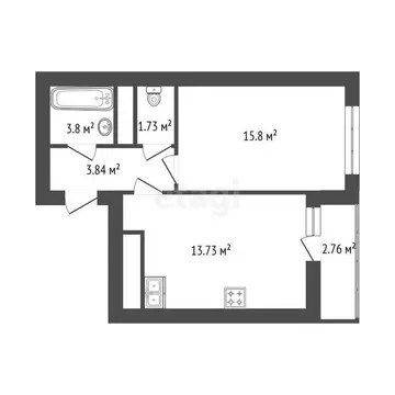 1-комнатная квартира: Санкт-Петербург, Планерная улица, 97к2 (37.2 м)