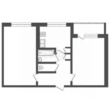 2-к кв. Мордовия, Лямбирский район, с. Аксеново Молодежная ул., 26 ...