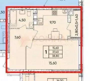 1-к кв. Ростовская область, Ростов-на-Дону просп. 40-летия Победы, 1 ...