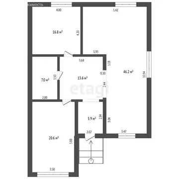 Дом в посёлок Шоссейное, СНТ Ветерок-2, Круговая улица (326.6 м)