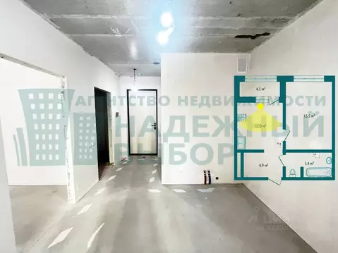 1-к кв. Тюменская область, Тюмень ул. Эльвиры Федоровой, 1 (36.7 м)