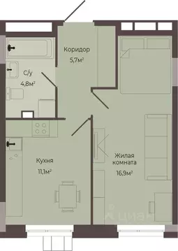 1-к кв. Нижегородская область, Нижний Новгород Соцгород жилрайон, 1-й ...