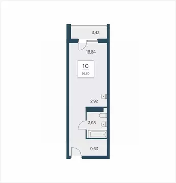 1-к кв. Новосибирская область, Новосибирск Красный просп., 180 (36.9 ...