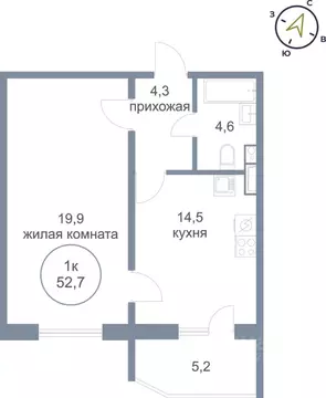 1-к кв. Ханты-Мансийский АО, Нефтеюганск 17-й мкр, 9 (52.7 м)