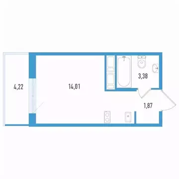 Студия Санкт-Петербург Аэросити Лайф жилой комплекс (20.53 м)