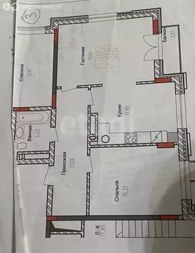 2-комнатная квартира: Каспийск, ул. Магомедали Магомеджанова (64 м)