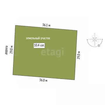 Участок в Тюменская область, Тюмень Факел СНТ, 8-я линия, 309 (10.0 ...