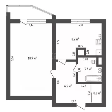 1-к кв. Амурская область, Тында Спортивная ул., 8 (38.9 м)
