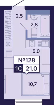 Студия Саха (Якутия), Якутск ул. Новопортовская, 1Д (21.0 м)