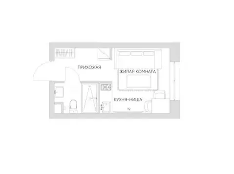 Квартира-студия: Москва, Автомобильный проезд, 4 (17.4 м)