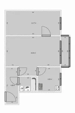 2-к кв. Ярославская область, Рыбинск просп. Серова, 7А (46.0 м)