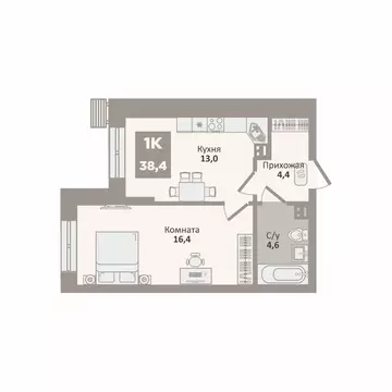 1-к кв. Курганская область, Курган Заозерный жилрайон, 12-й мкр, 2 ...