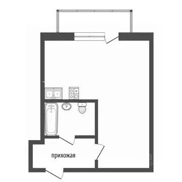 Студия Тюменская область, Тюмень ул. Краснооктябрьская, 16к1 (32.0 м)