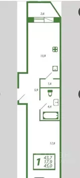 1-к кв. Ленинградская область, Мурино Всеволожский район, ул. Шоссе в ...