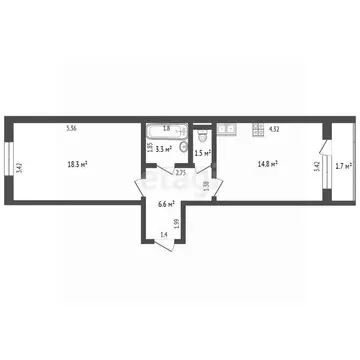 1-к кв. Мордовия, Саранск ул. Комарова, 16 (44.5 м)