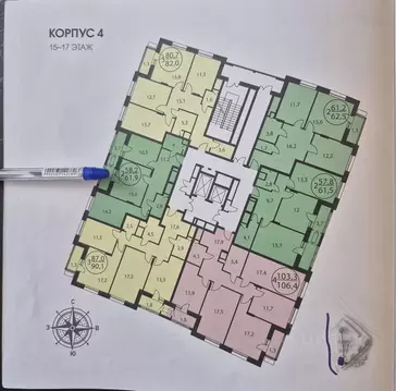 2-к кв. Москва Краснобогатырская ул., 40 (60.4 м)