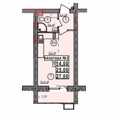 Студия Липецкая область, Усмань Северо-Восточный мкр,  (27.0 м)