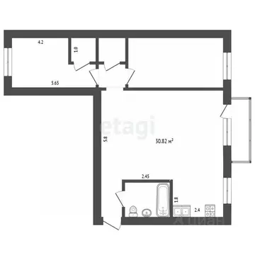 3-к кв. Архангельская область, Архангельск ул. Гайдара, 10 (55.9 м)