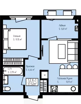 1-к кв. Дагестан, Дербент Камеллия жилой комплекс (37.52 м)