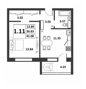 1-к кв. Новгородская область, Великий Новгород ул. Якова Павлова, 15 ...