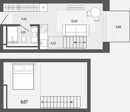 1-к кв. Алтай, Майминский район, пос. Карлушка  (37.79 м)
