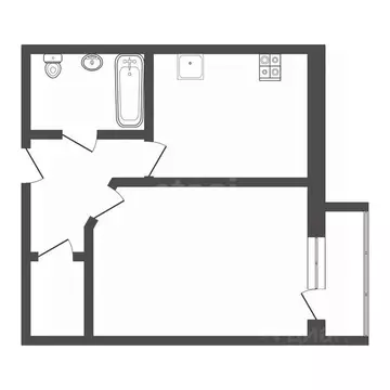 1-к кв. Тульская область, Тула Петровский квартал мкр, ул. Ивана ...