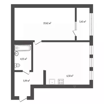 2-к кв. Башкортостан, Уфа ул. Ивана Спатара, 18 (54.6 м)