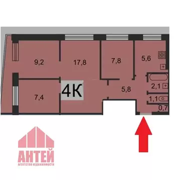 4-к кв. Нижегородская область, Нижний Новгород Фруктовая ул., 5к1 ...