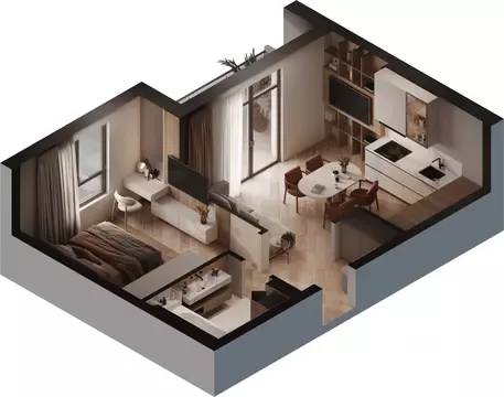 1-к кв. Калининградская область, Зеленоградск ул. Потемкина, 15А ...